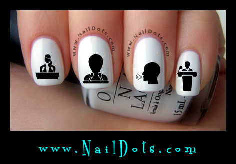 Speaker / Debate nail decals